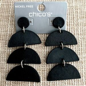 Chico’s Lightweight Faux Leather Earrings